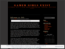 Tablet Screenshot of gamergirlsexist.wordpress.com