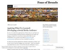 Tablet Screenshot of fansofbrands.wordpress.com