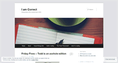 Desktop Screenshot of iamcorrect.wordpress.com
