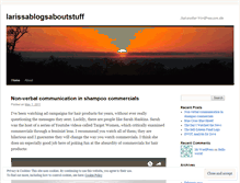 Tablet Screenshot of larissablogsaboutstuff.wordpress.com