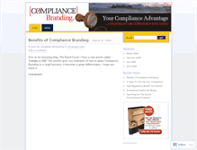 Tablet Screenshot of compliancebrander.wordpress.com