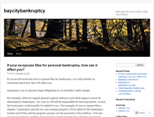 Tablet Screenshot of baycitybankruptcy.wordpress.com