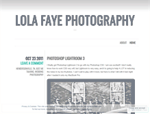 Tablet Screenshot of lolafayephotography.wordpress.com