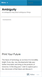 Mobile Screenshot of ambiguousblogging.wordpress.com