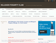 Tablet Screenshot of killeaghfogartyclan.wordpress.com