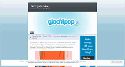 Desktop Screenshot of giochipop.wordpress.com
