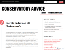 Tablet Screenshot of conservatoryadvice.wordpress.com