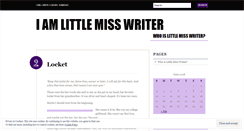 Desktop Screenshot of iamlittlemisswriter.wordpress.com