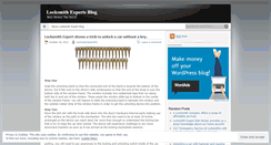 Desktop Screenshot of locksmithexperts.wordpress.com
