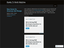 Tablet Screenshot of bestrealitytv.wordpress.com