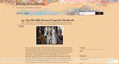 Desktop Screenshot of kebayamuslimah.wordpress.com