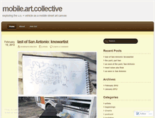 Tablet Screenshot of mobileartcollective.wordpress.com