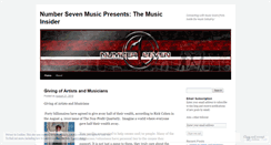 Desktop Screenshot of numbersevenmusic.wordpress.com