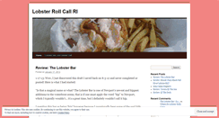 Desktop Screenshot of lobsterrollcallri.wordpress.com
