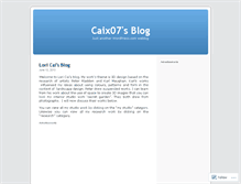 Tablet Screenshot of caix07.wordpress.com