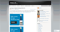 Desktop Screenshot of biologilover.wordpress.com