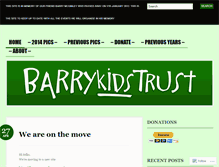 Tablet Screenshot of barrykidstrust.wordpress.com