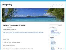 Tablet Screenshot of catalystlog.wordpress.com