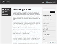 Tablet Screenshot of cyclingfashion.wordpress.com