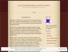 Tablet Screenshot of lettersfromalawstudent.wordpress.com