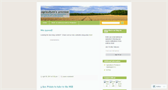 Desktop Screenshot of agriculturespromise.wordpress.com