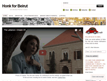 Tablet Screenshot of honkforbeirut.wordpress.com