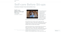 Desktop Screenshot of blogselfcarebefore.wordpress.com