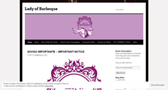 Desktop Screenshot of ladyofburlesque.wordpress.com