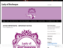 Tablet Screenshot of ladyofburlesque.wordpress.com