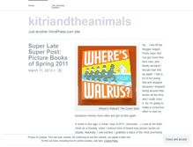 Tablet Screenshot of kitriandtheanimals.wordpress.com