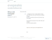 Tablet Screenshot of evepeaks.wordpress.com