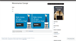 Desktop Screenshot of monomaniacgarage.wordpress.com