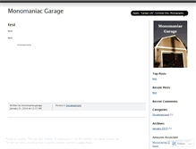 Tablet Screenshot of monomaniacgarage.wordpress.com