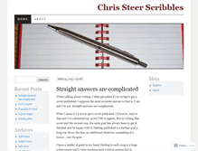 Tablet Screenshot of chrissteerscribbles.wordpress.com