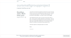 Desktop Screenshot of oursmallgroupproject.wordpress.com
