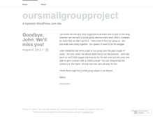 Tablet Screenshot of oursmallgroupproject.wordpress.com
