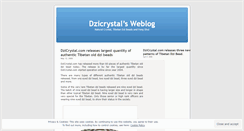 Desktop Screenshot of dzicrystal.wordpress.com