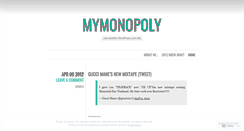 Desktop Screenshot of mymonopoly.wordpress.com