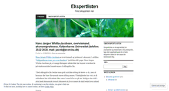 Desktop Screenshot of ekspertlisten.wordpress.com