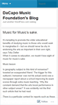 Mobile Screenshot of dacapomusicfoundation.wordpress.com