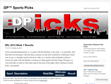 Tablet Screenshot of dpsportspicks.wordpress.com