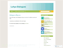 Tablet Screenshot of luhyadialogues.wordpress.com