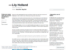 Tablet Screenshot of lilyholland.wordpress.com