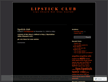 Tablet Screenshot of lipstickclub.wordpress.com