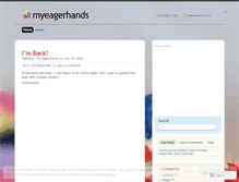 Tablet Screenshot of myeagerhands.wordpress.com