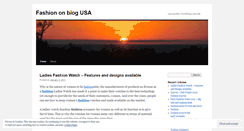 Desktop Screenshot of fashiononblogusa.wordpress.com