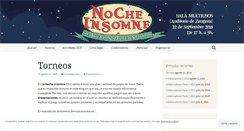 Desktop Screenshot of nochedejuegosinsomne.wordpress.com