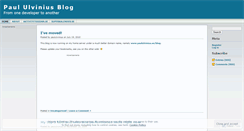 Desktop Screenshot of paululvinius.wordpress.com