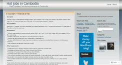 Desktop Screenshot of cambodiahotjobs.wordpress.com