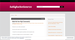 Desktop Screenshot of kahighschoolsources.wordpress.com